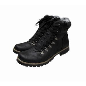 Cliffs By White Mountain Women’s Black Lugged Ankle Boots NEW In Box 8.5 Combat